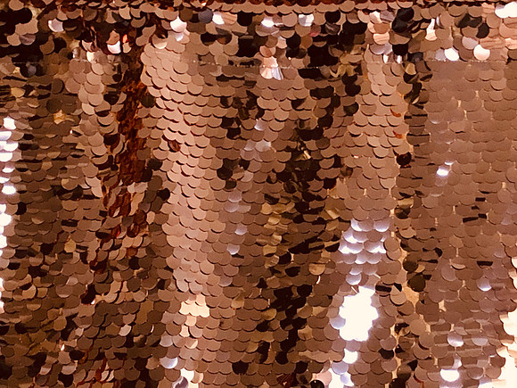 Large Sequin Rose Gold